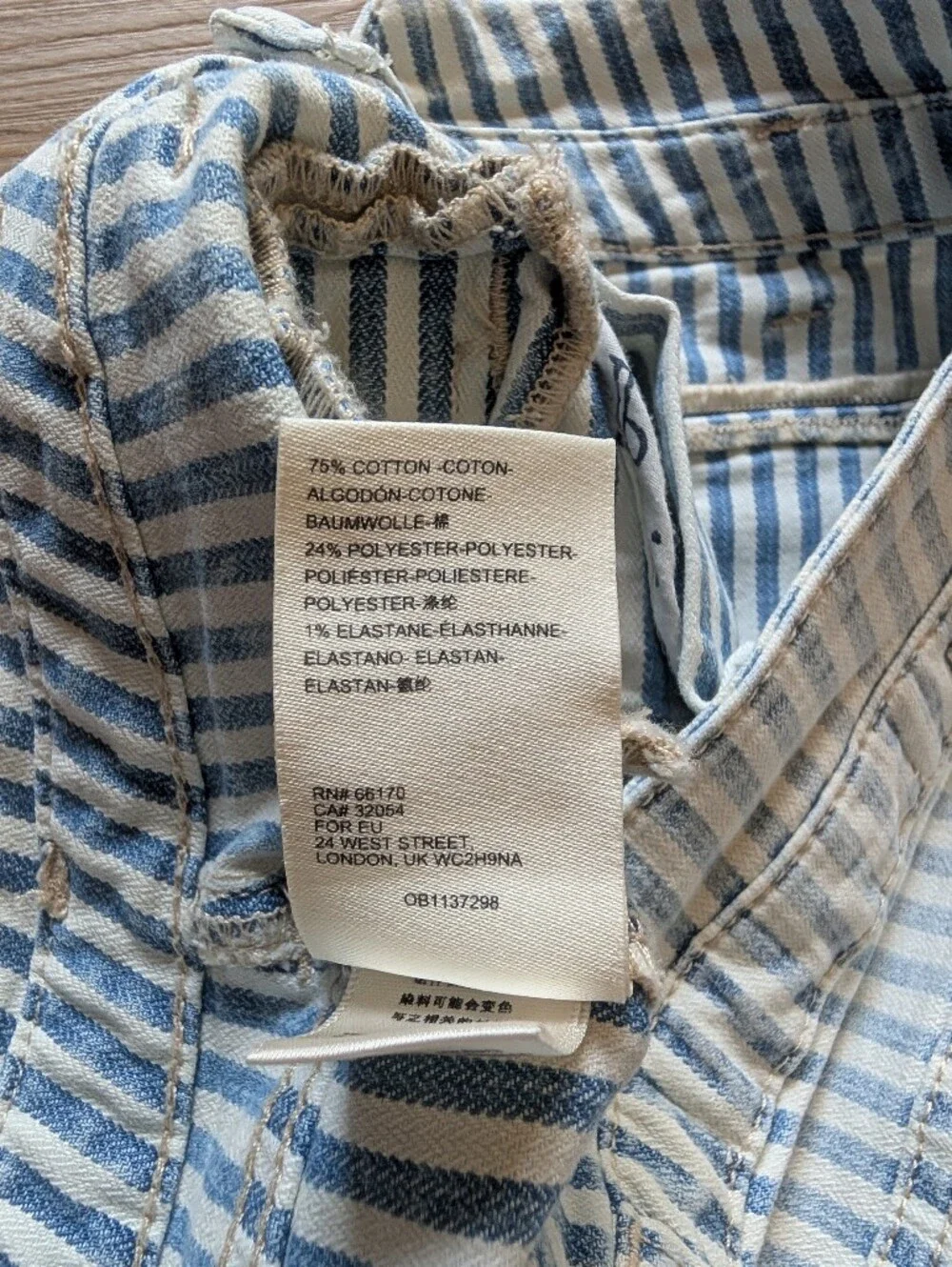 Anthropologie Pilcro & the Letterpress Blue & White Striped Denim Shorts - Picture 5 of 7